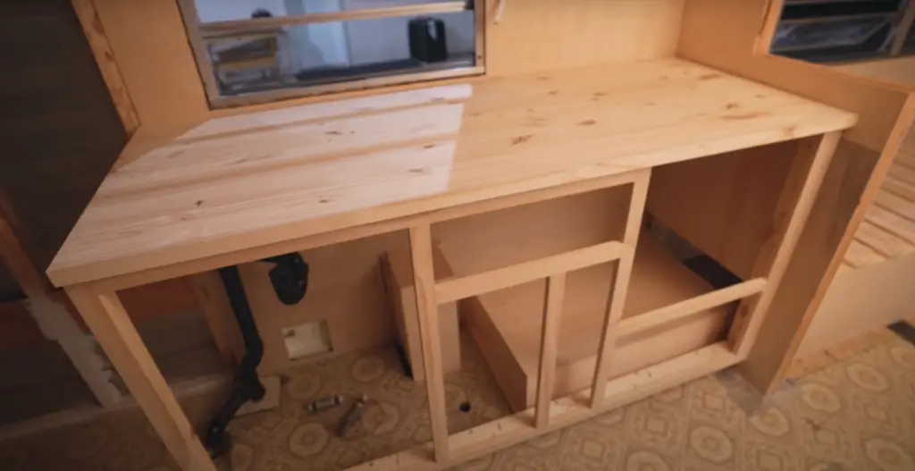 Make the frame for the cabinet with 5/8-inch plywood