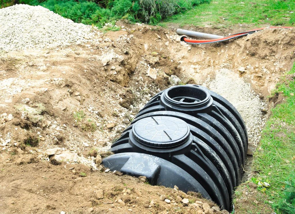 Add gravel around the pipe connections