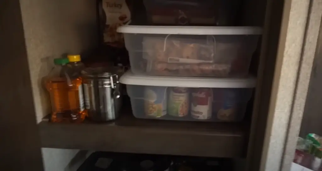 How do I organize my RV pantry?
